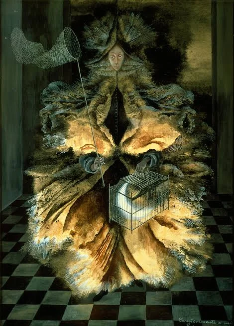 La sombra en la obra Cazadora de Astros, de la artista Remedios Varo.