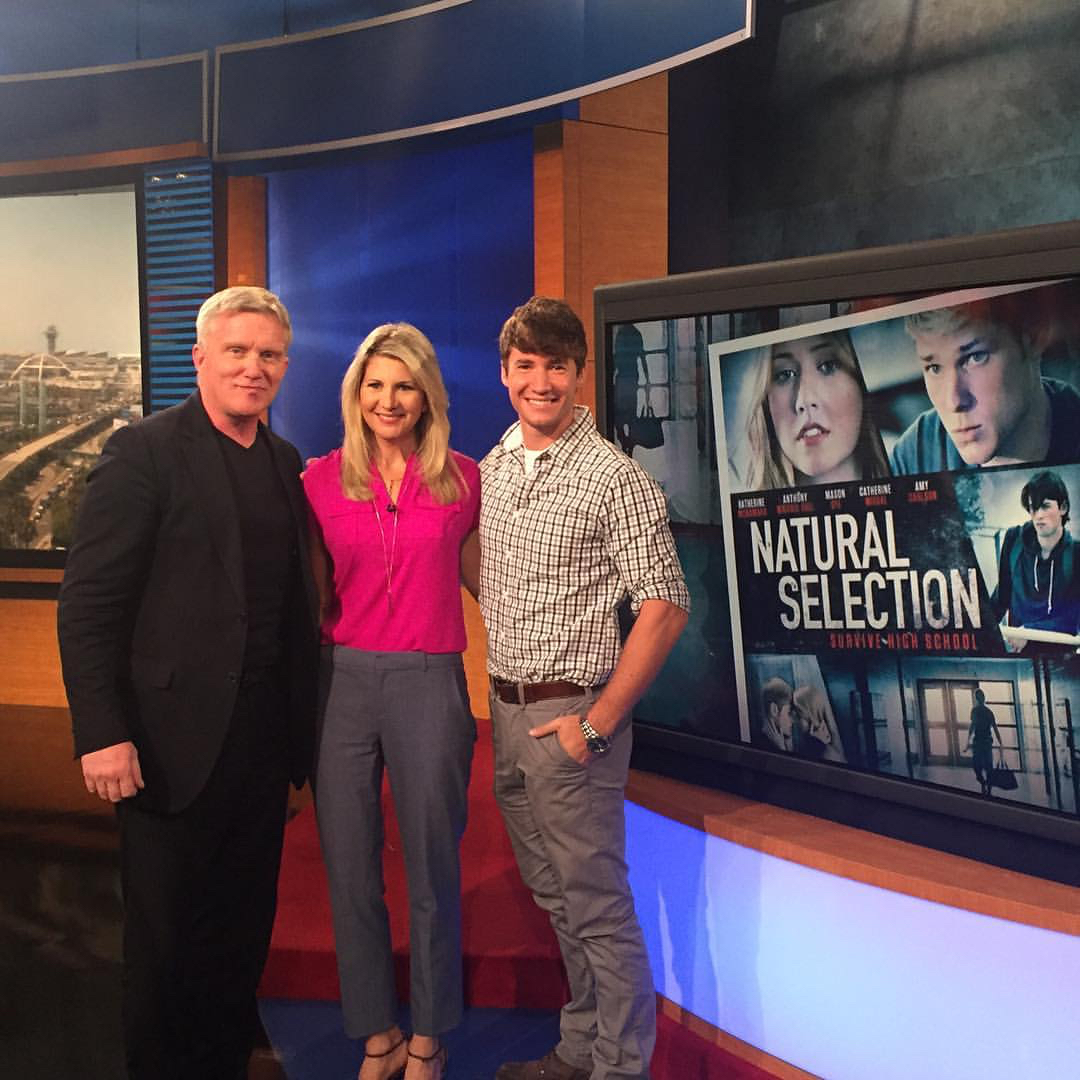  Chad with Actor, Anthony Michael Hall on Los Angeles' KCAL 9 to talk about his feature film,  Natural Selection . 