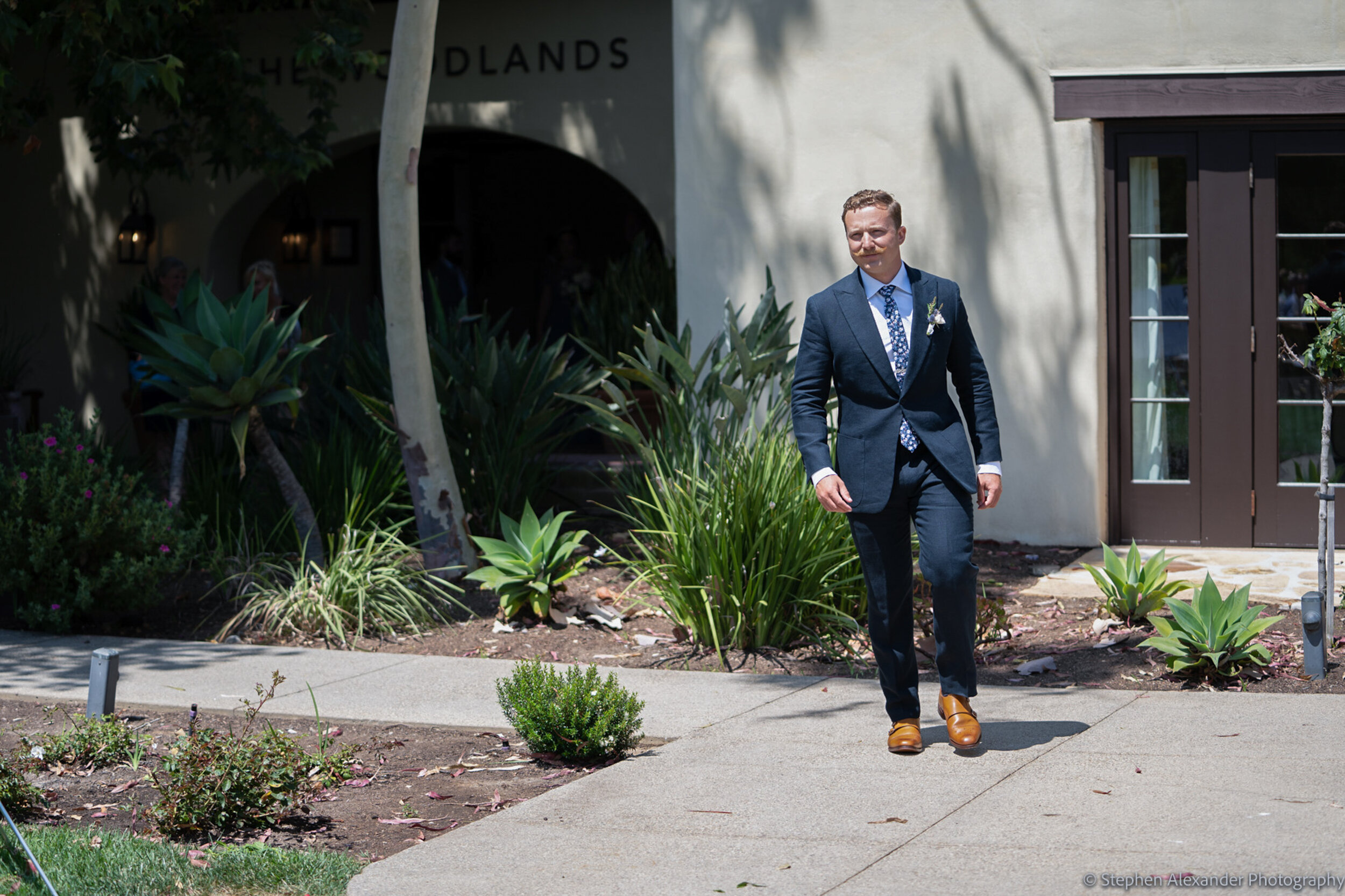 the groom makes his entrance 