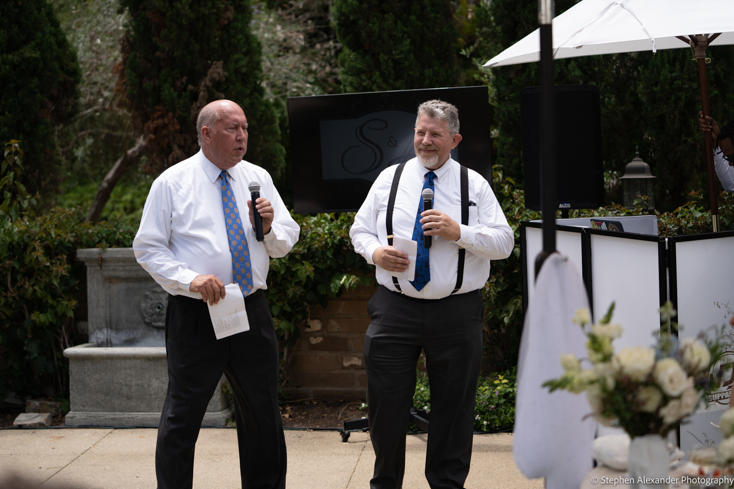 The Dads Serenading the newlyweds