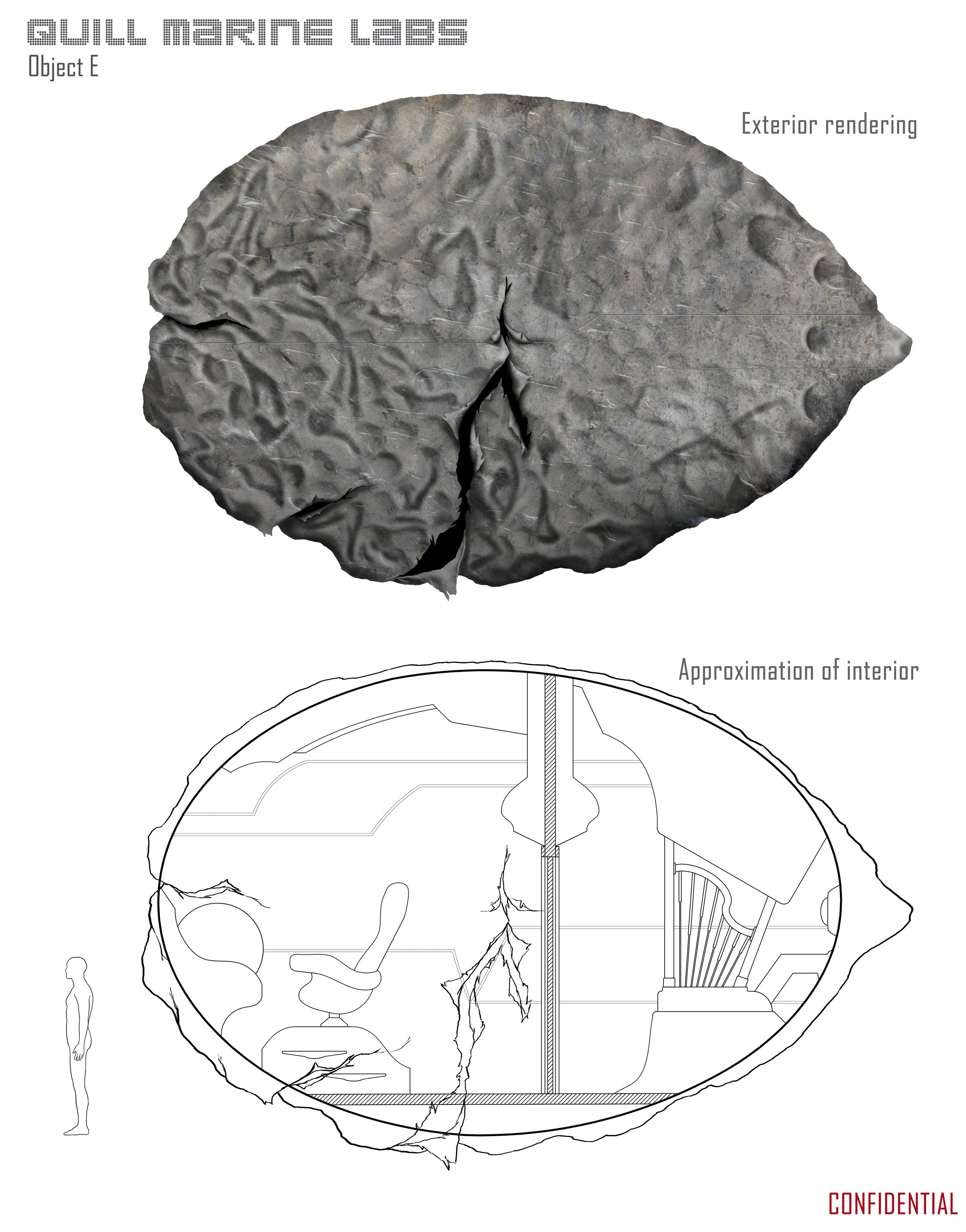 Object E, as imagined by the astonishing Will Lowry