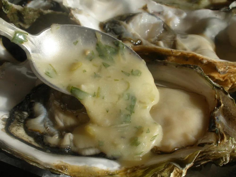 Lime Cilantro Butter for Broiled Oysters .jpg