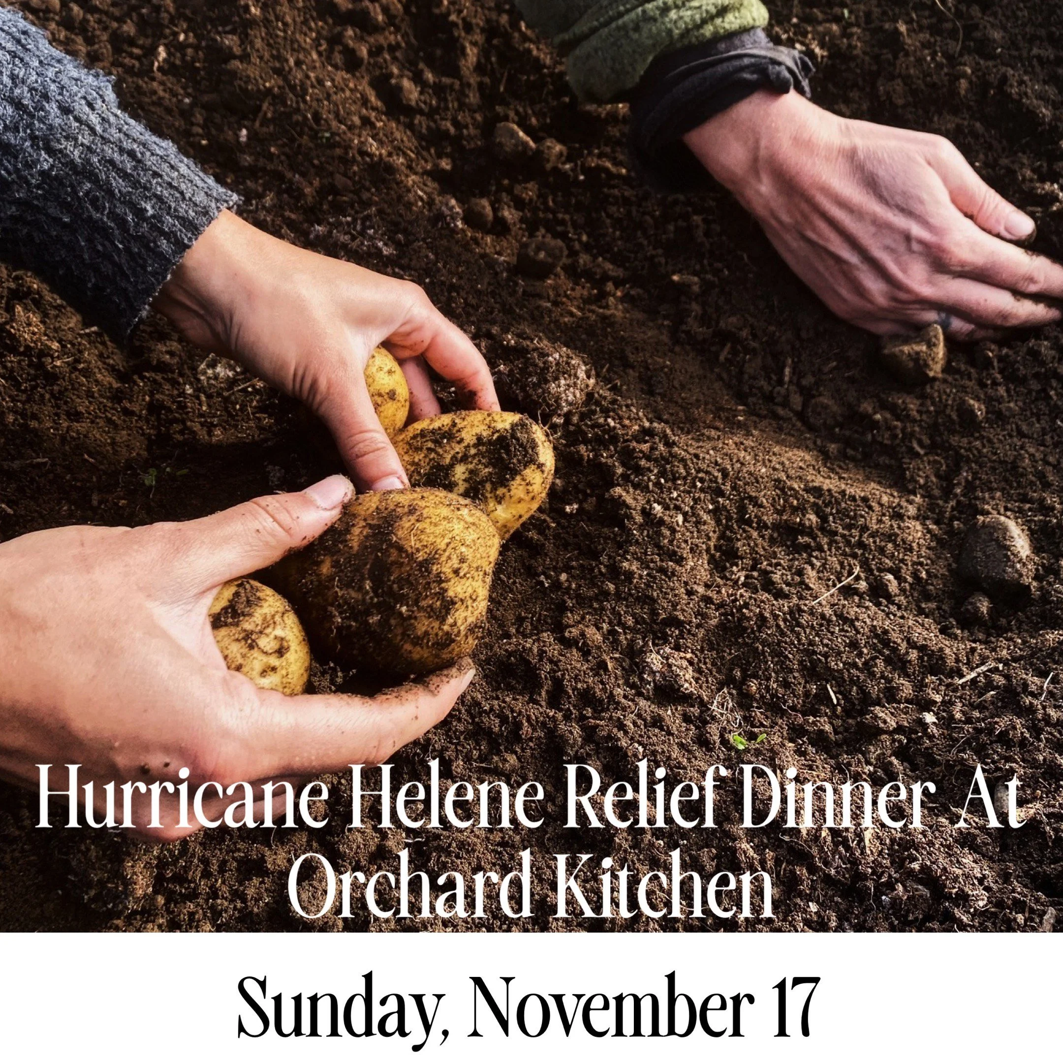 Hurricane Helene Relief Dinner At Orchard Kitchen