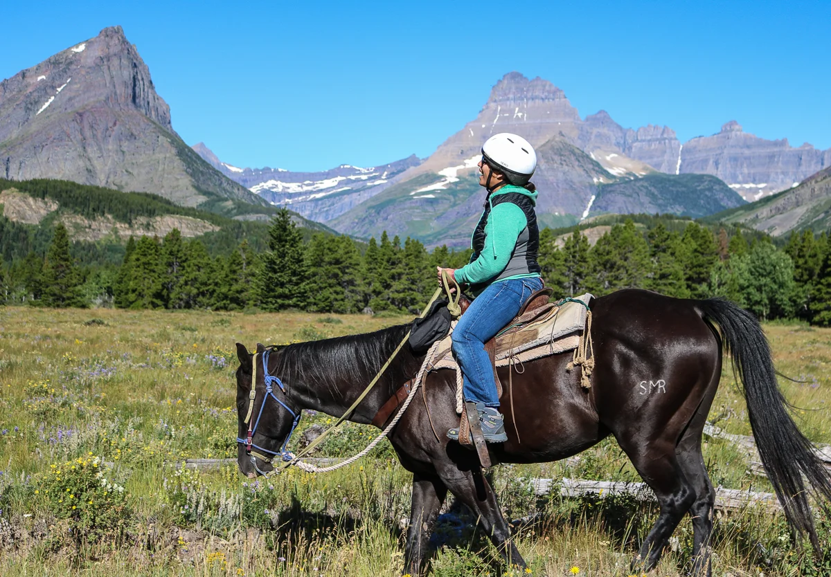 happiness on a horse in Many Glacier.jpg
