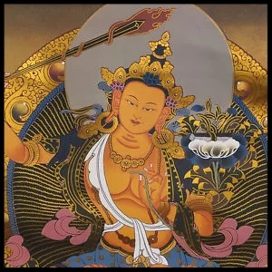 Manjushri or “Gentle Glory,” the bodhisattva associated with wisdom.