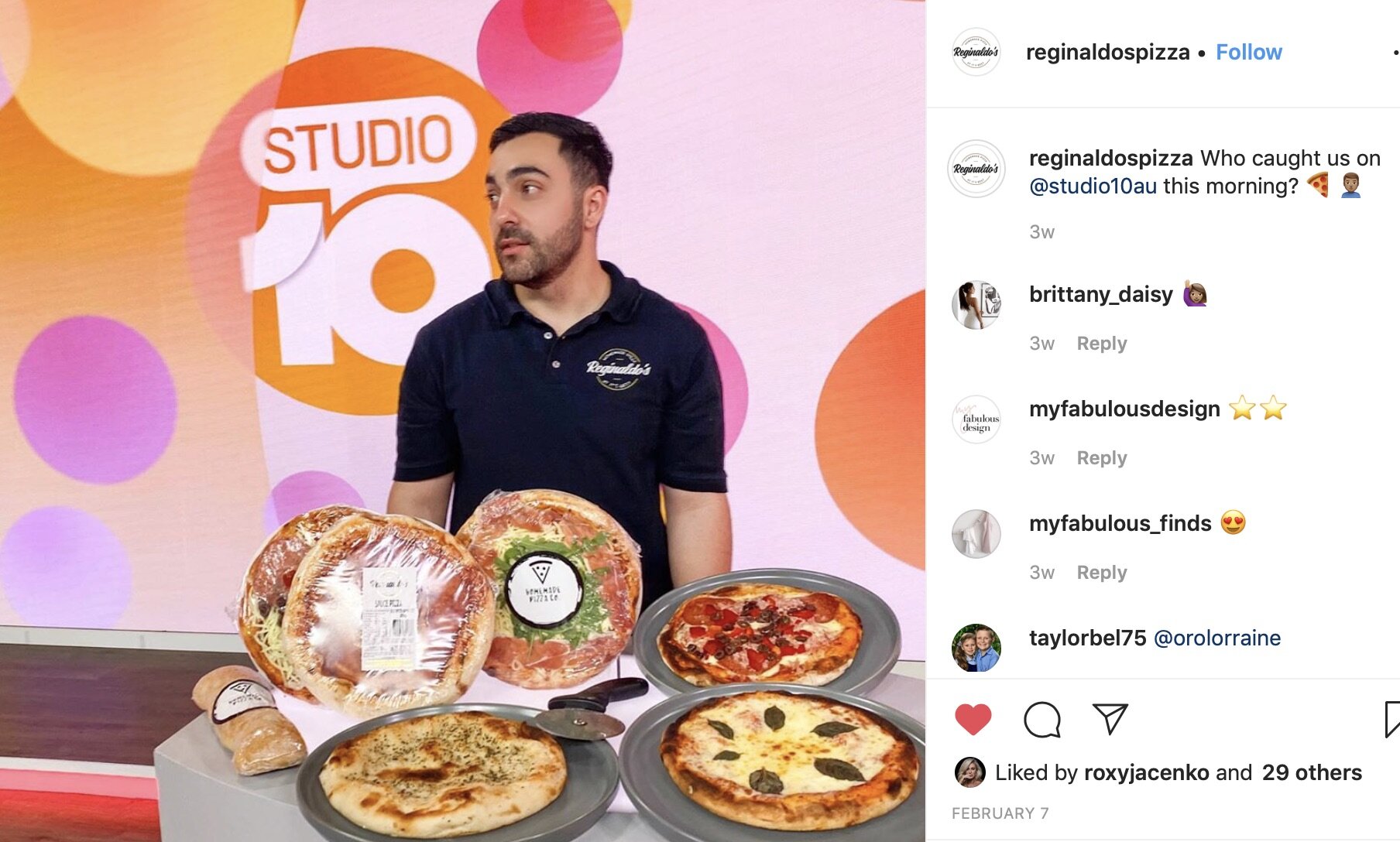 Adrian Grasso, Managing Director of Reginaldo's Pizza talks business 