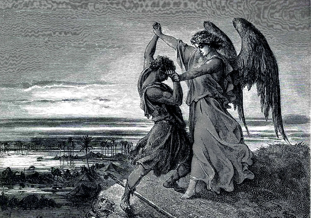 "Jacob Wrestling with the Angel" by Gustave Dore