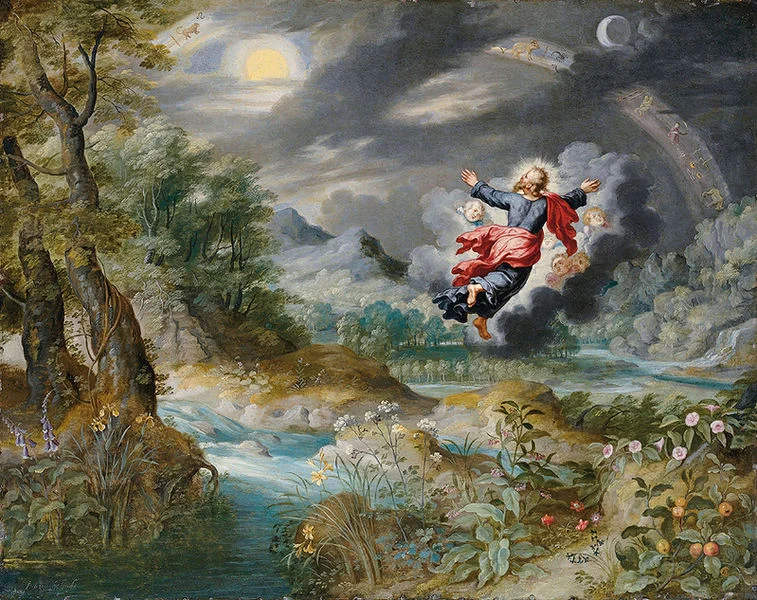 God creating the Sun, the Moon and the Stars by Jan Brueghel the Younger