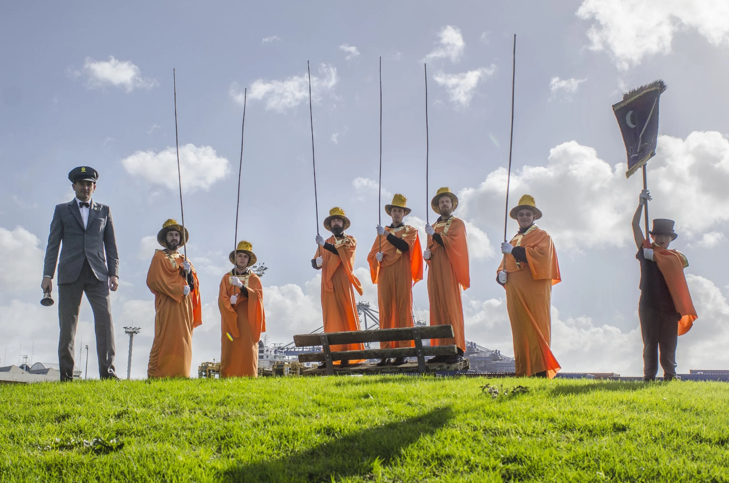 Matthew Cowan, The terminalia of funny-land , 2014 (performance still). Commissioned by Te Tuhi. photo by John Cowan