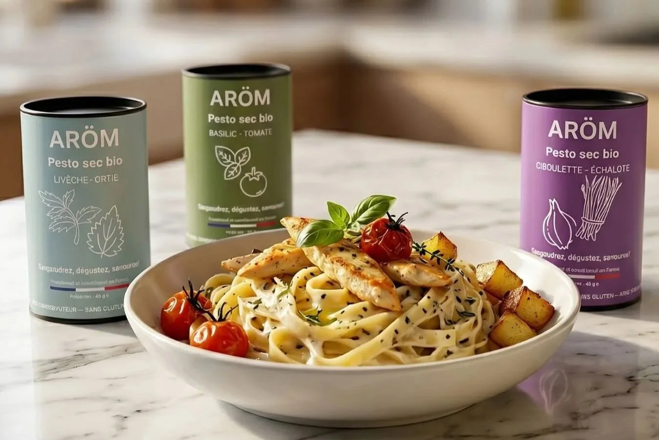 ANIMATION – DEGUSTATION ARÖM Pesto Sec Bio
