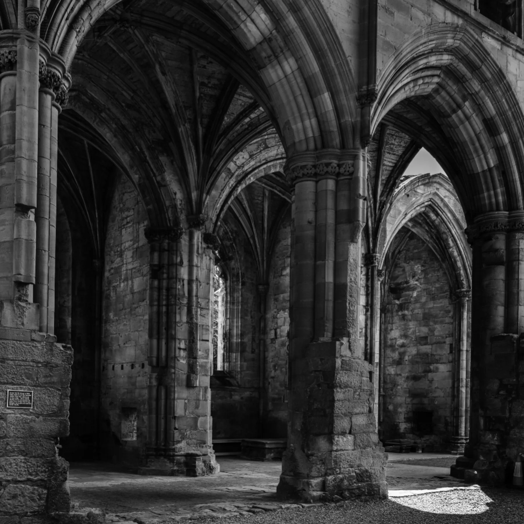 In Melrose, we're told that the heart of Robert the Bruce is here somewhere...