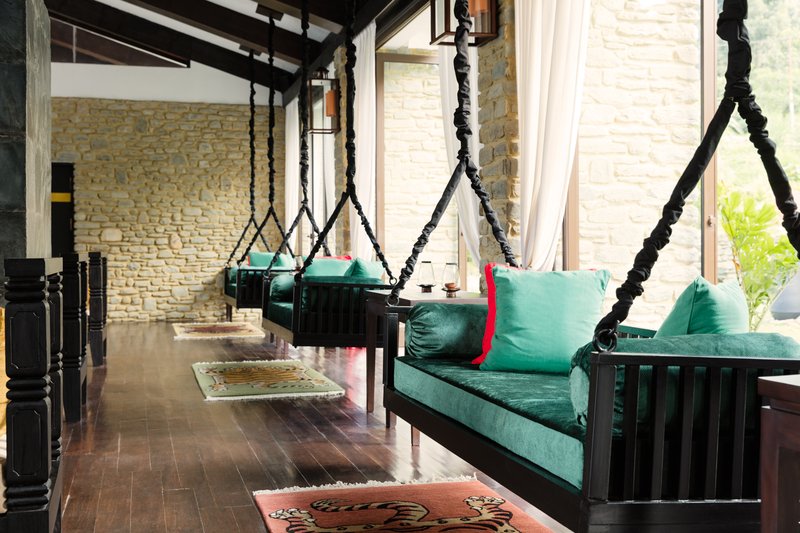 One of many reading and relaxing areas