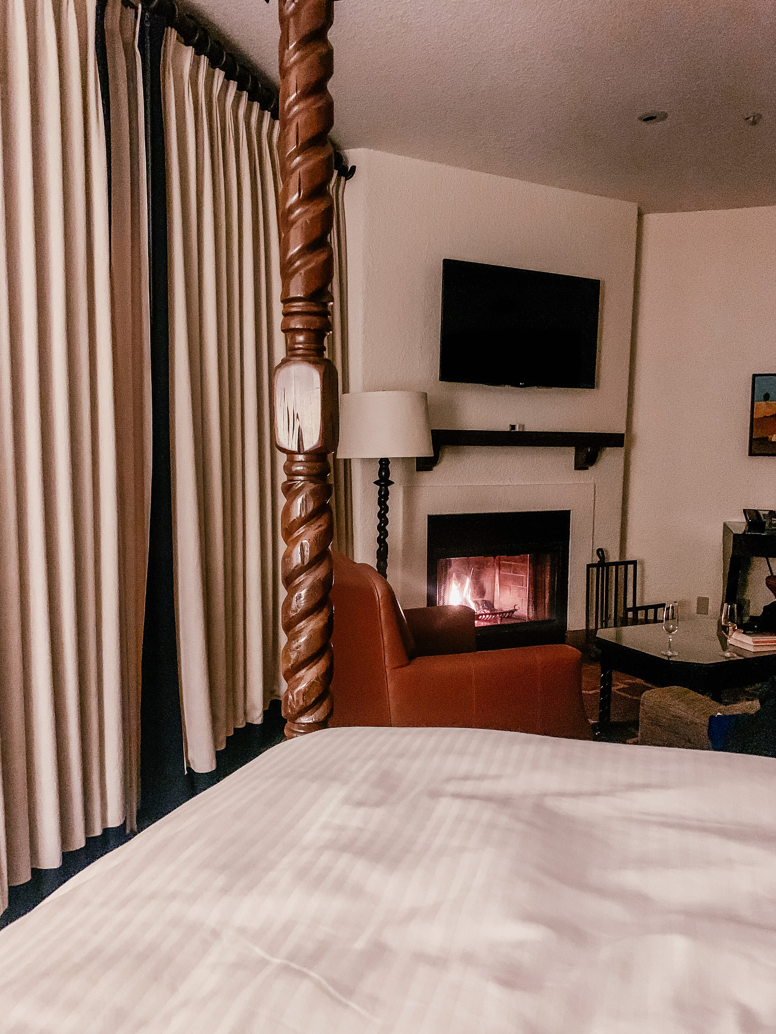 Fairmont Sonoma Mission Inn & Spa Review  - Mission Suite - Fireplace in hotel room.JPG