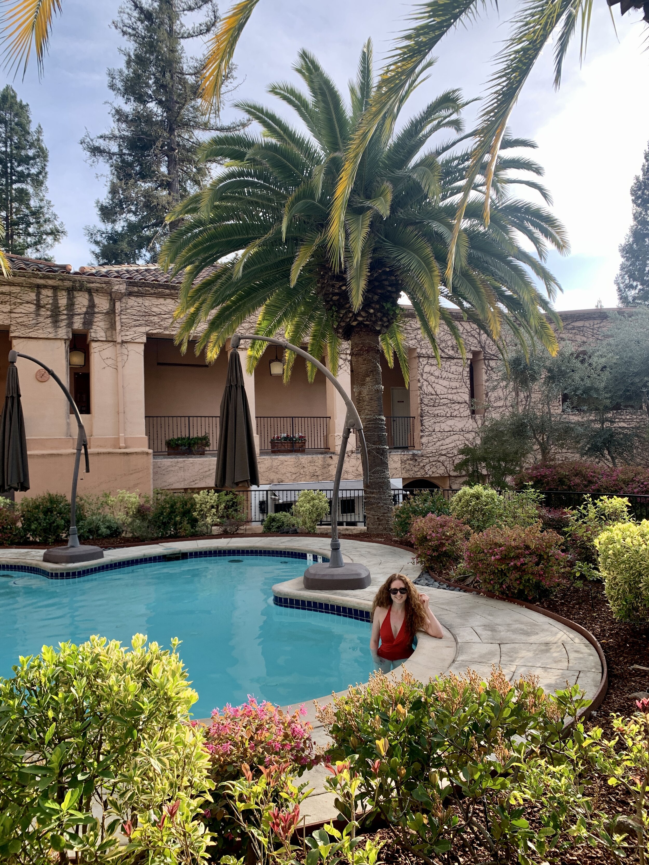 Fairmont Sonoma Mission Inn & Spa Review  - the Watsu pool from hot springs at the Fairmont Sonoma.jpg