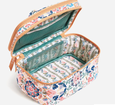 The travel hanging toiletry bag I use on every trip. The vera bradley hanging makeup bag that I have been using for years. A very cute hanging toiletry bag. The only hanging travel cosmetic bag you need.