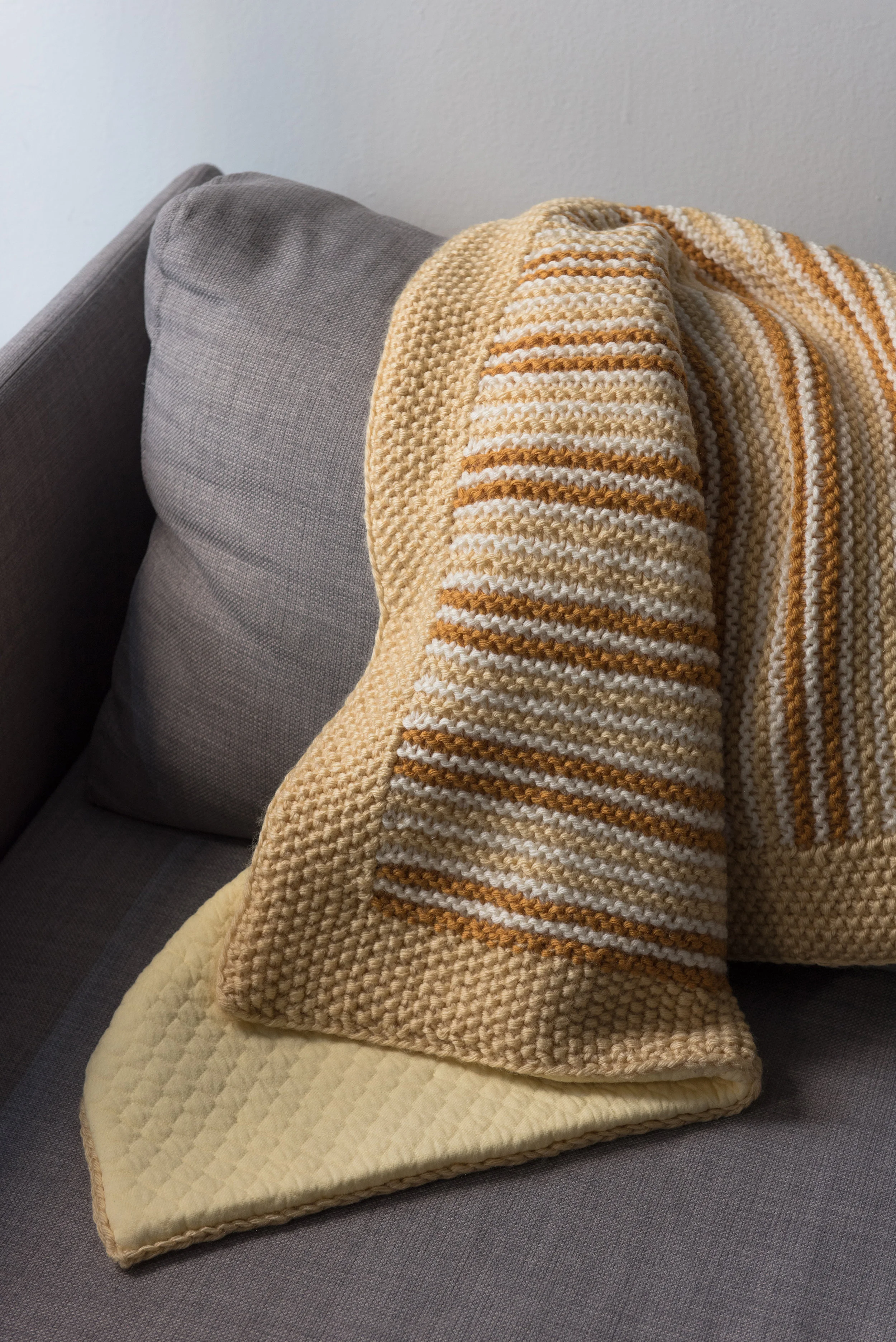 hand knitted baby blanket