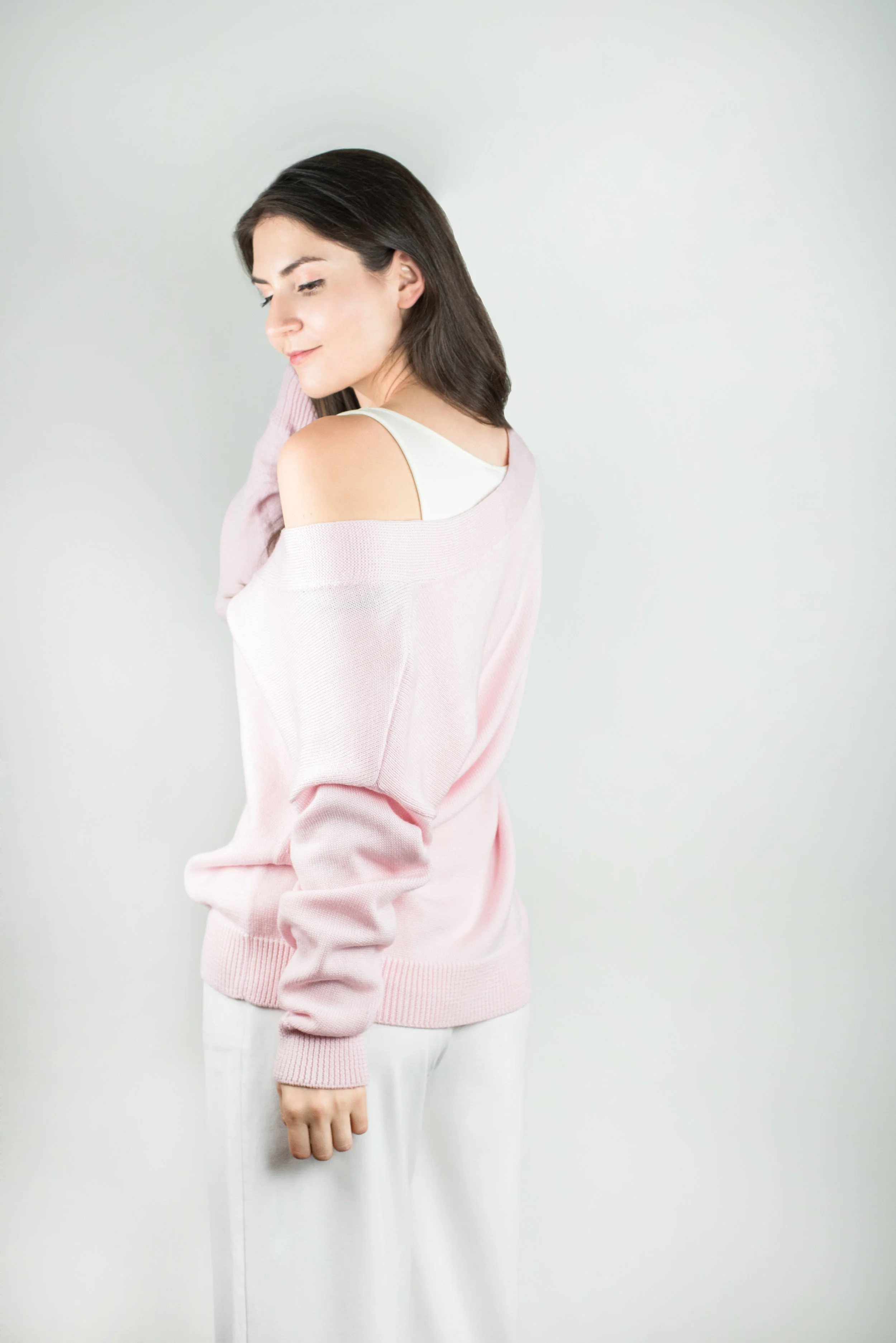 light pink oversized sweater