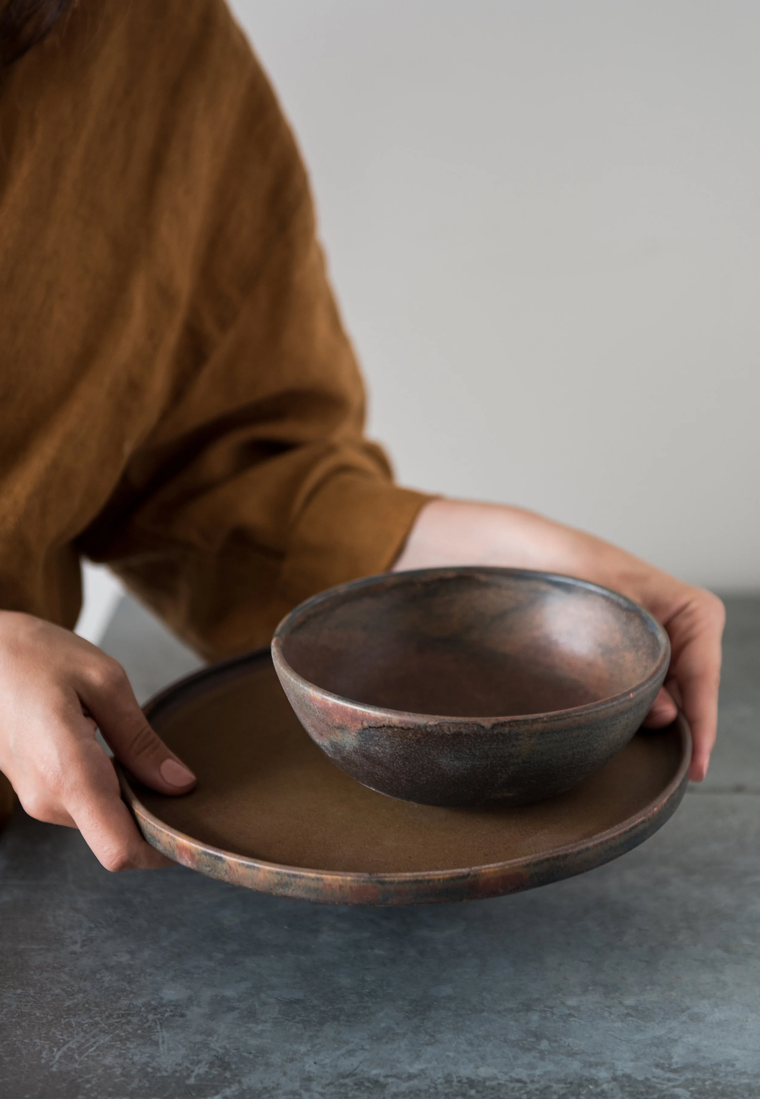 Handmade Stoneware Rust Bowl — Creating Comfort Lab Handmade Stoneware