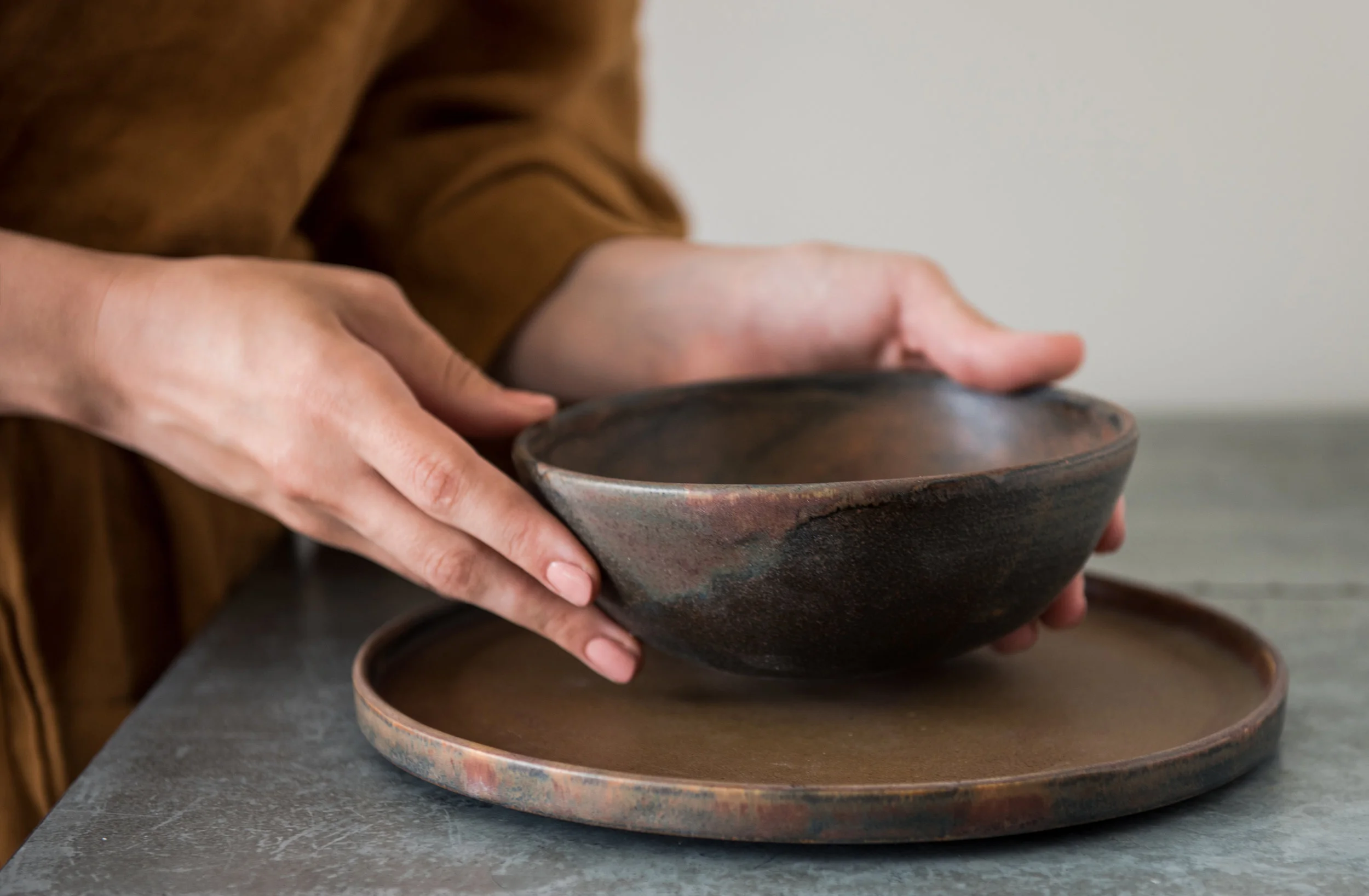 Handmade Stoneware Rust Bowl — Creating Comfort Lab Handmade Stoneware