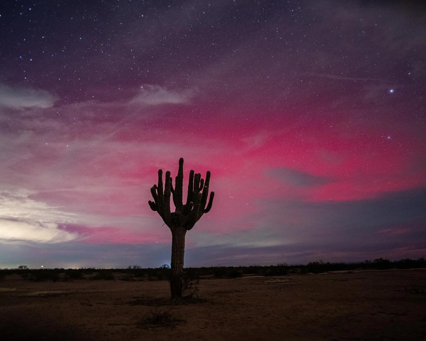 A beautiful moment in the desert when the aurora lit up the sky. This magnificent cactus has so many stories to tell. .
.
.
.
#aurora #arizona #astrophotgraphy #amazing #red #pink #arizona #visitarizona #marana #arizonahighways #nikon #nikonusa #niko