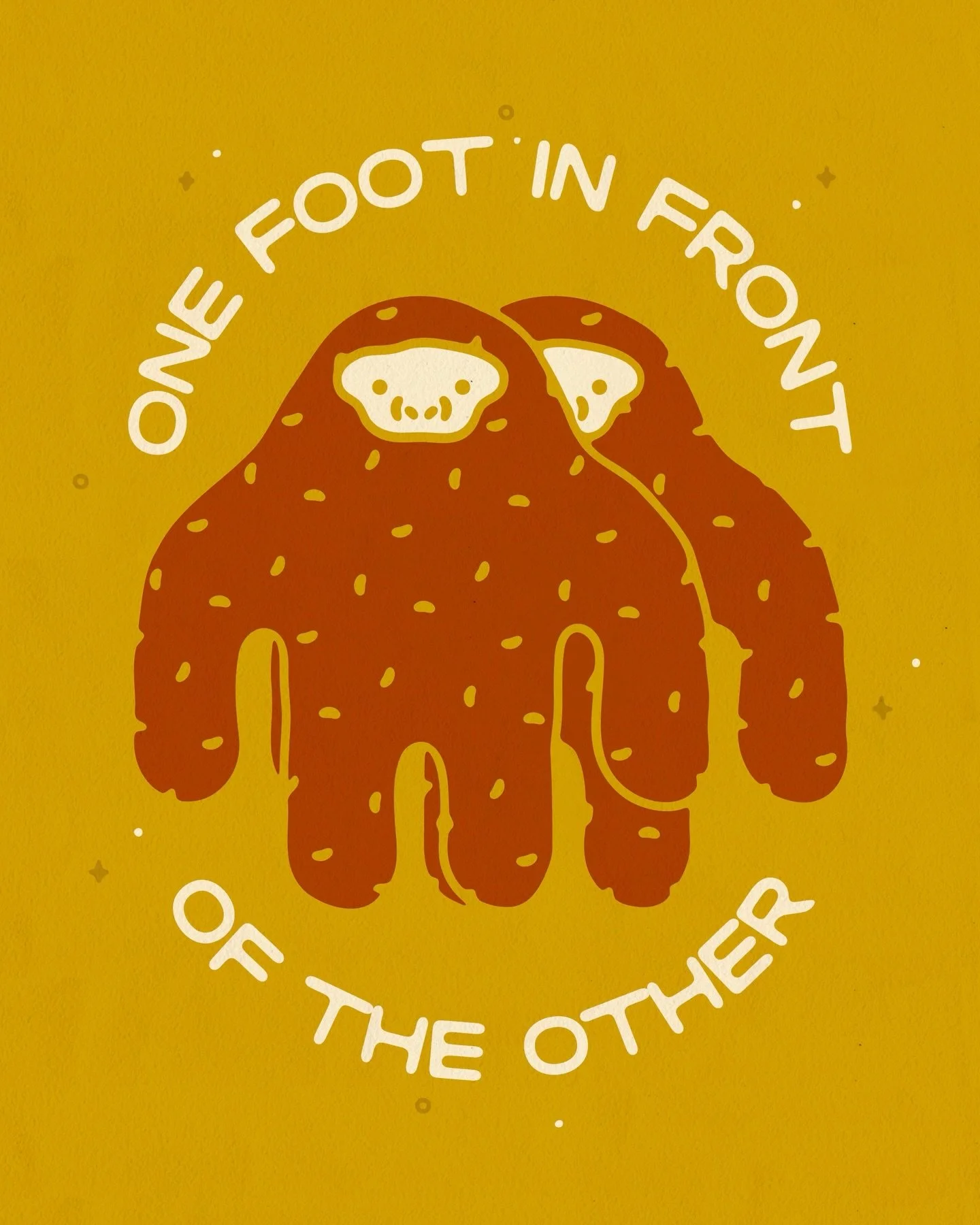 I really haven&rsquo;t felt much like drawing recently, but I did successfully create this bad boy today. 👣

#onefootinfrontoftheother #illustration #bigfoot