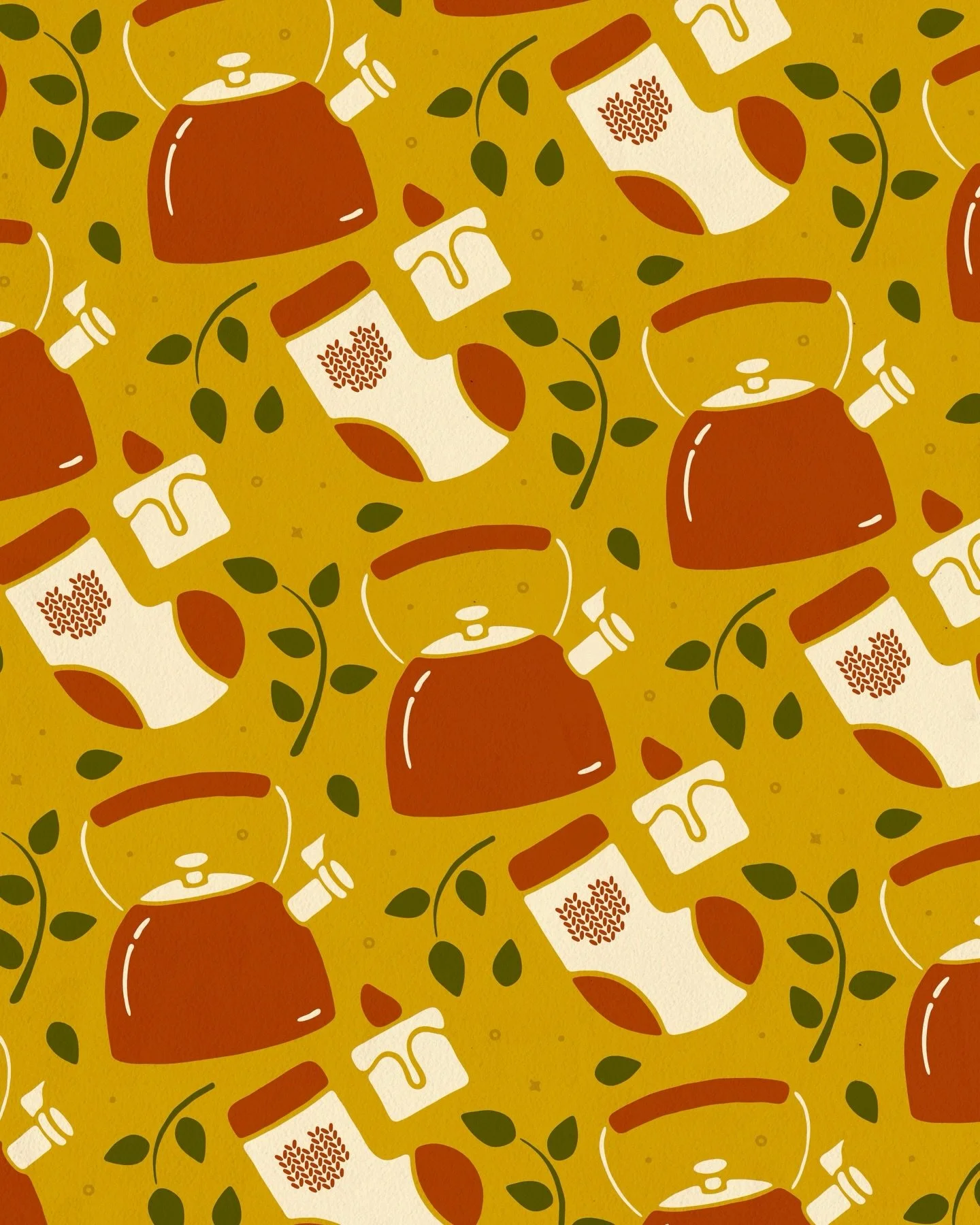 Days 5 &amp; 6 of @melanie.johnsson&rsquo;s Pattern Challenge. Explored some chill and cozy vibes for today&rsquo;s prompt hygge. 🧦🍂

#thepatternchallengebymel #thepatternchallengebymelwinter26 #illustration #patterndesign #hygge