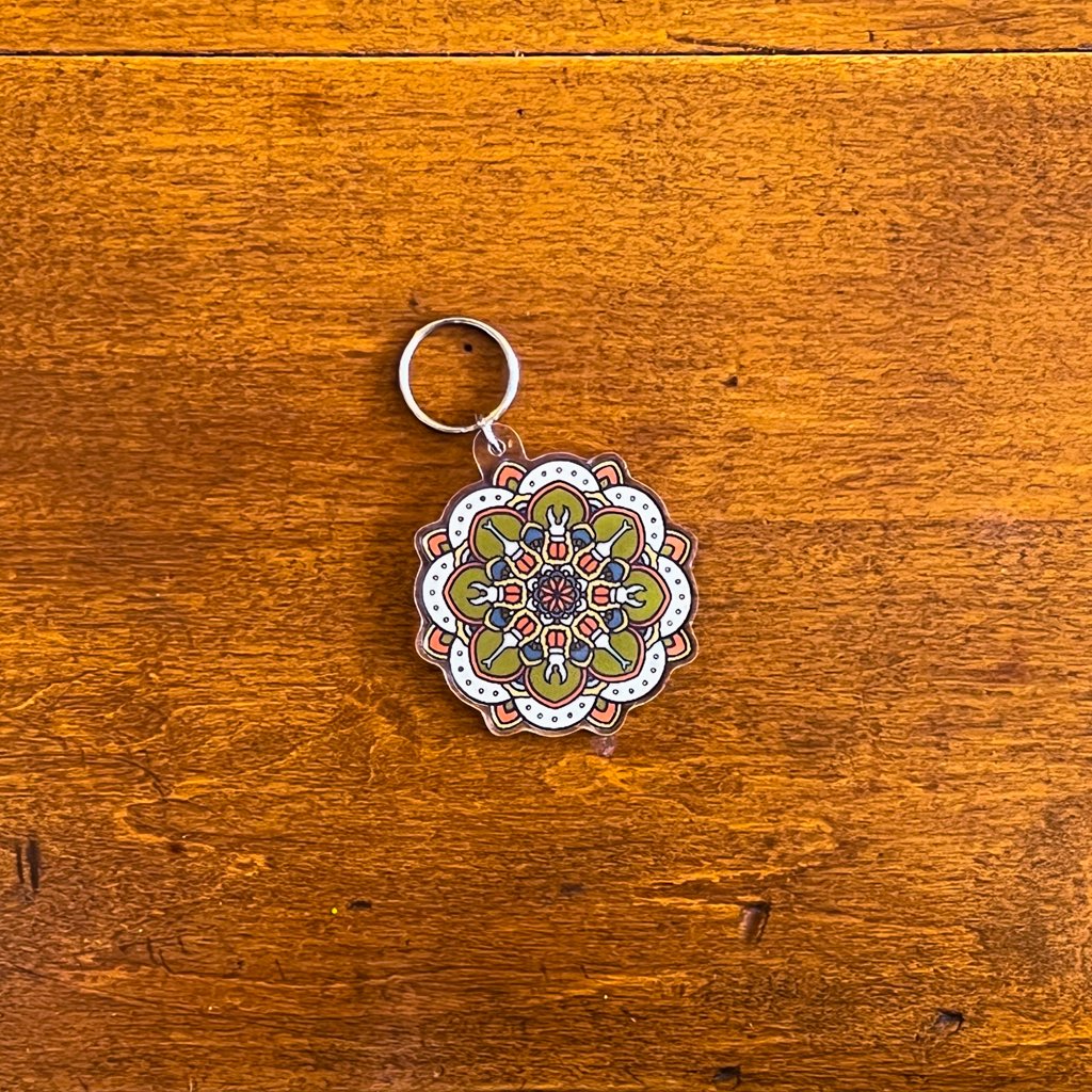 Beetle Mandala Keychain