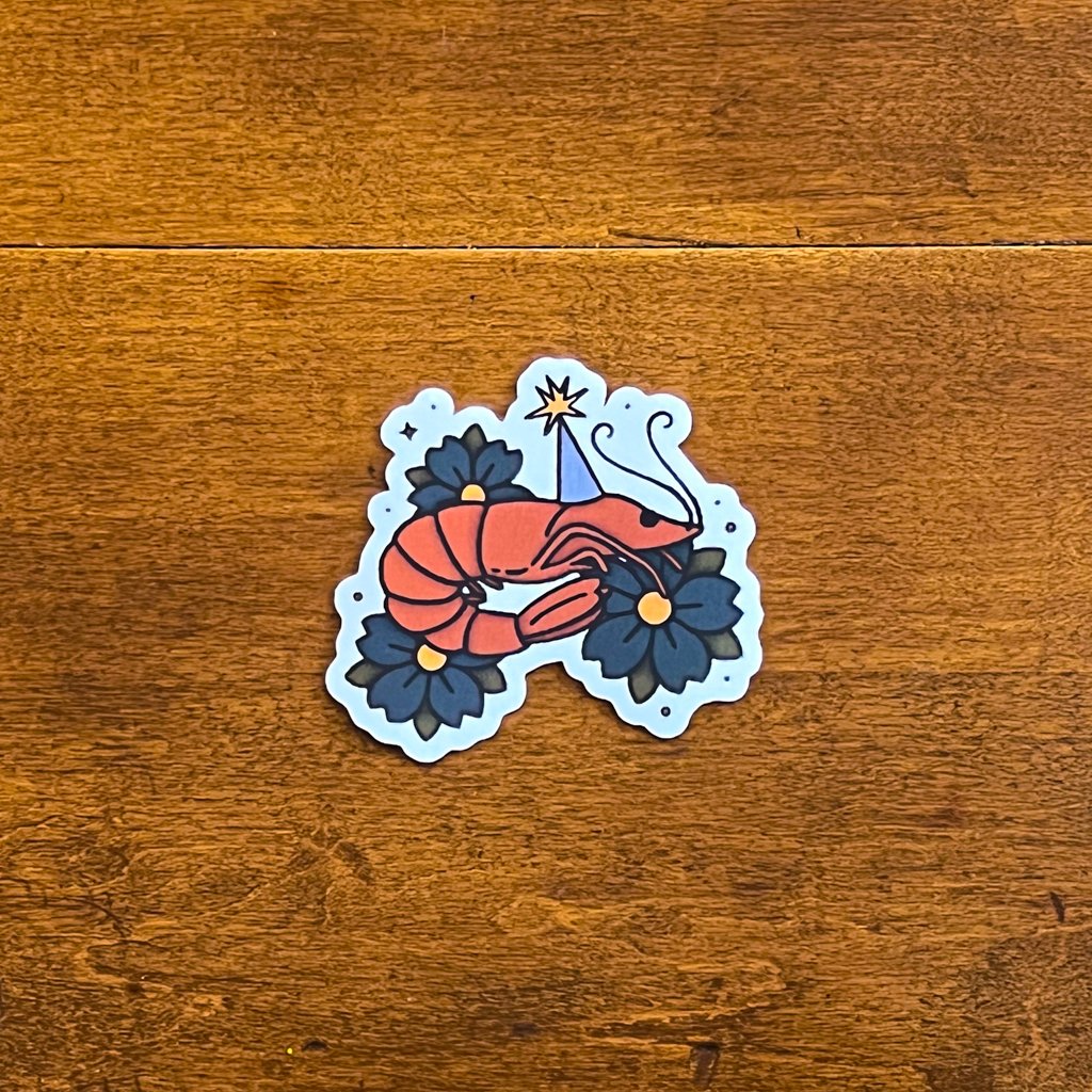 Party Shrimp Sticker