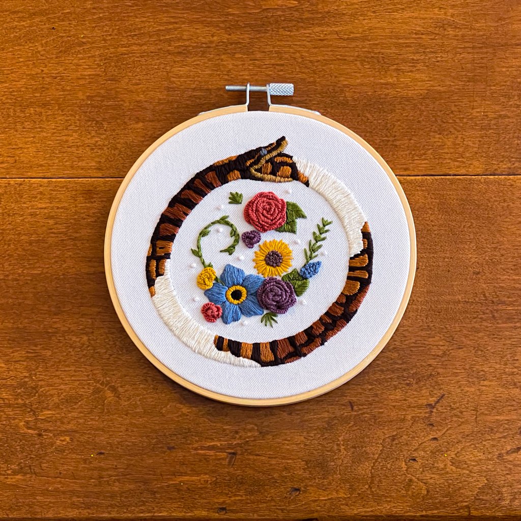 Pied Ball Python Ouroboros Hoop