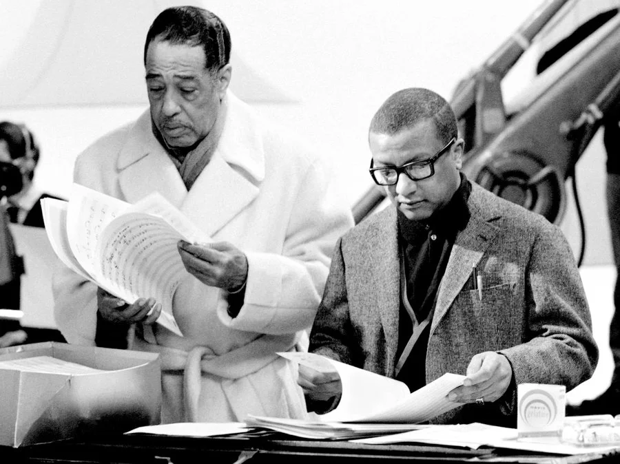 Duke Ellington and Billy Strayhorn working on a composition