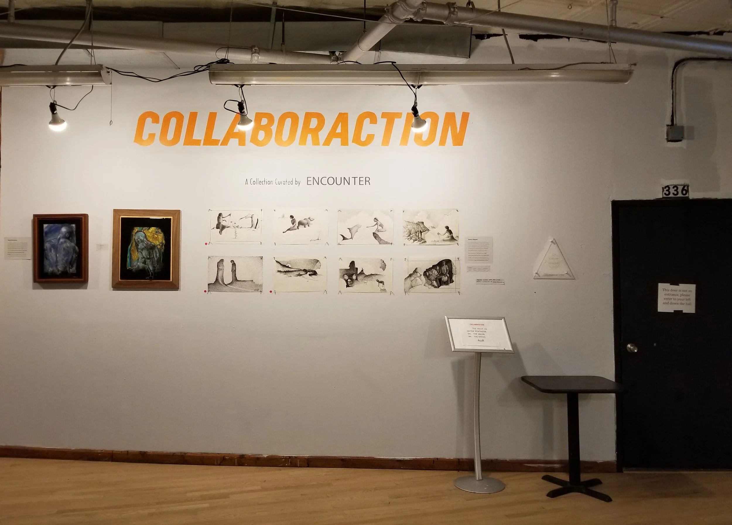 Collaboraction's lobby space inside the Flat Iron Arts Building