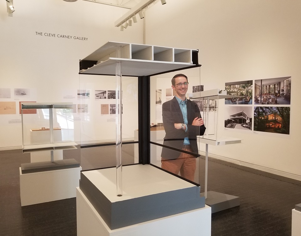 Elmhurst Art Museum executive director John McKinnon in NEW VIEWS exhibit