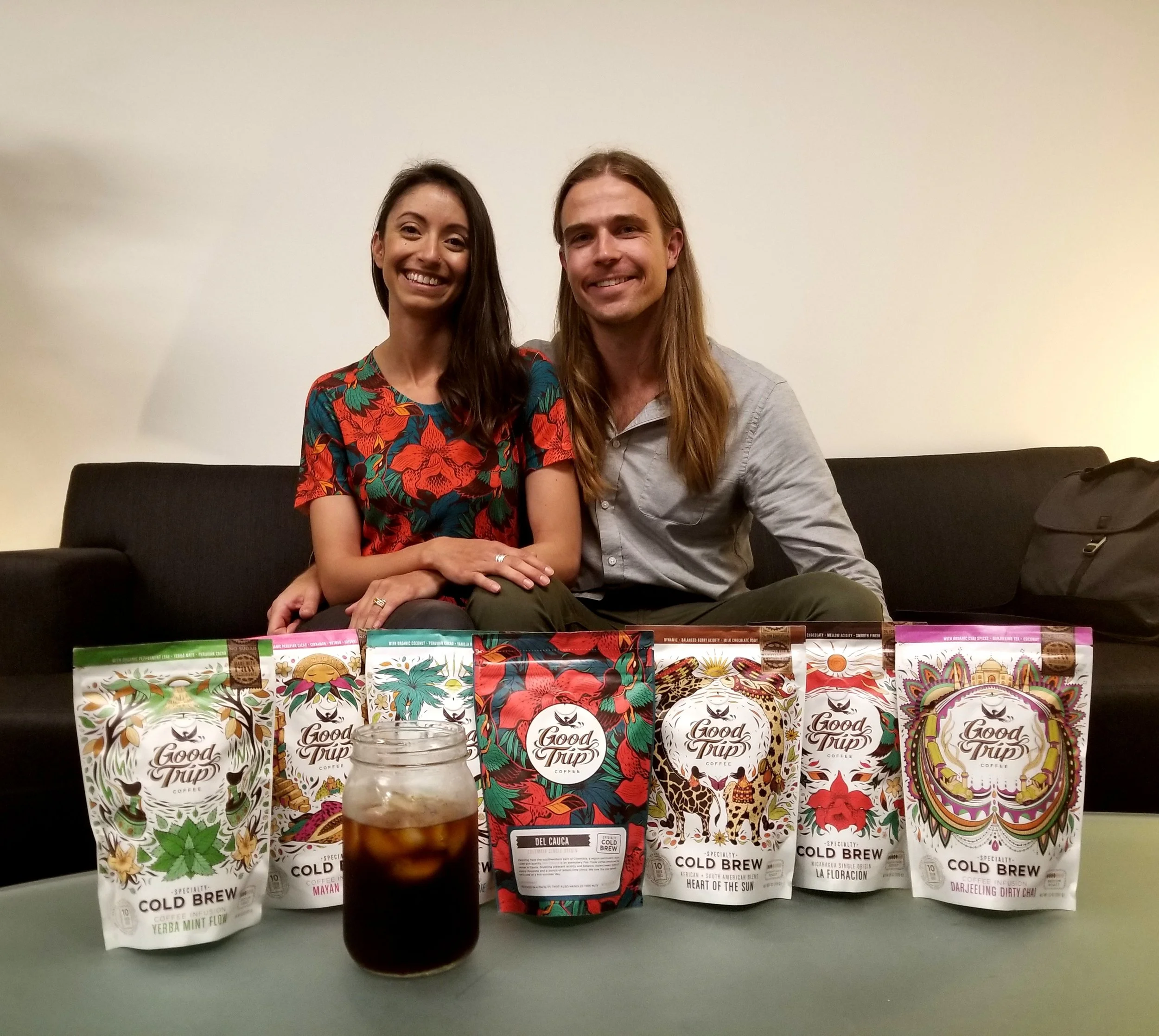 Angela and Andrew Oehlerking, founders/owners of Good Trip Coffee