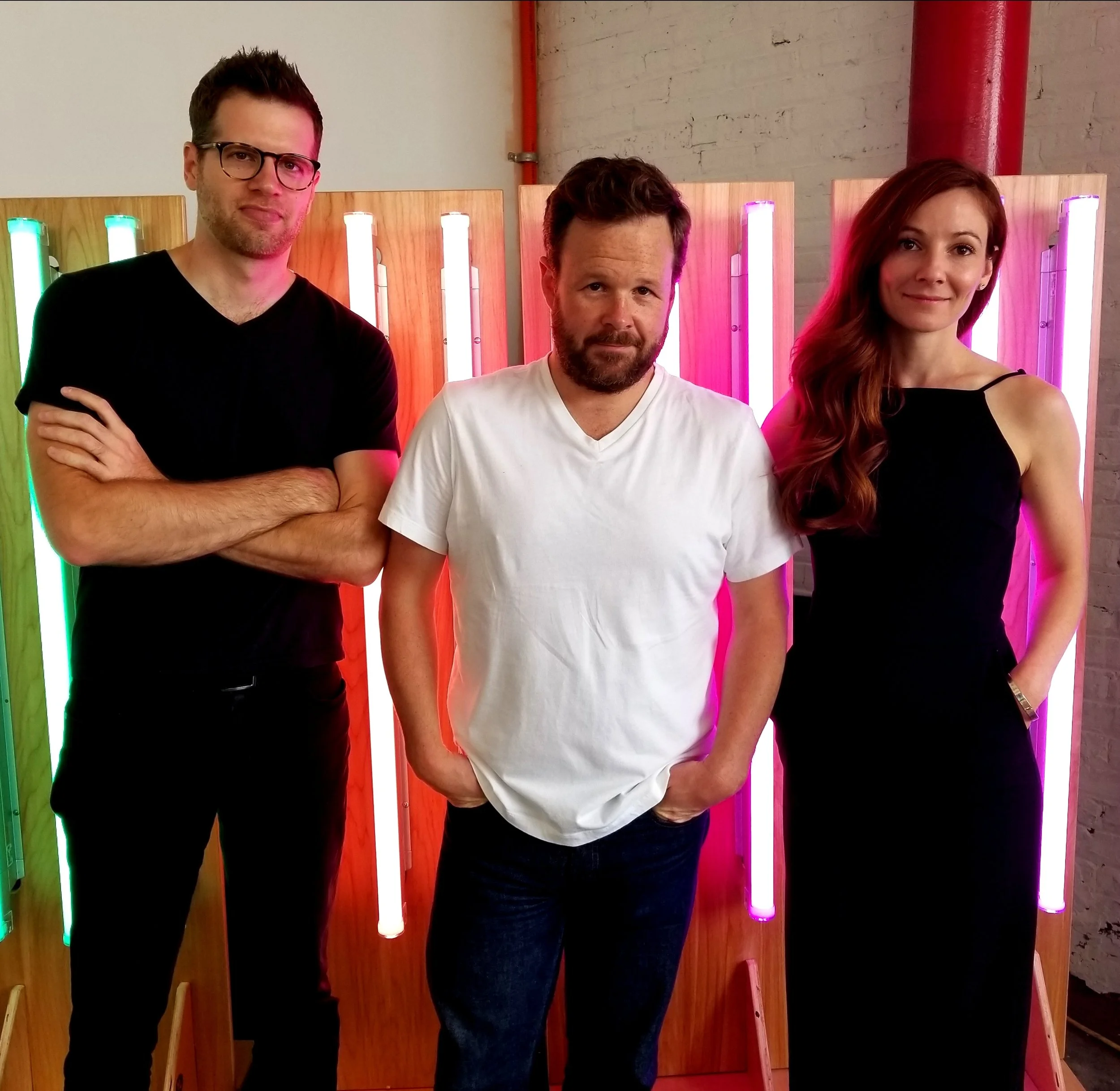 Left to right: Seth Unger, Jack Newell and Maria Demopoulos
