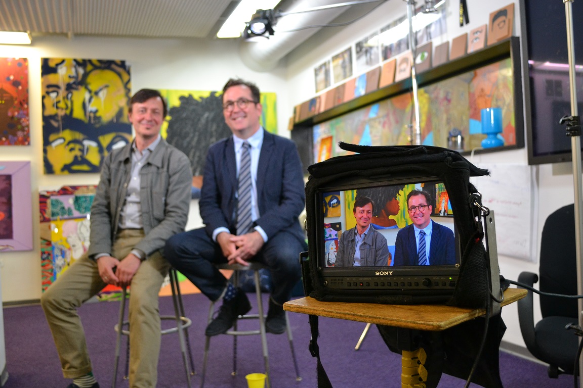 Gallery owners John Corbett and Jim Dempsey