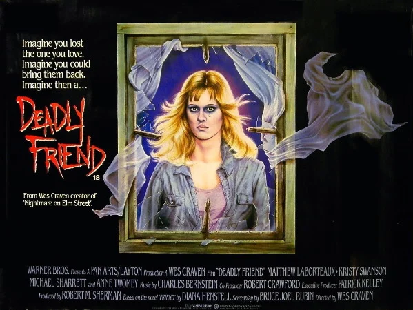 A lesser known Wes Craven film, DEADLY FRIEND is good for more than just that one GIF,