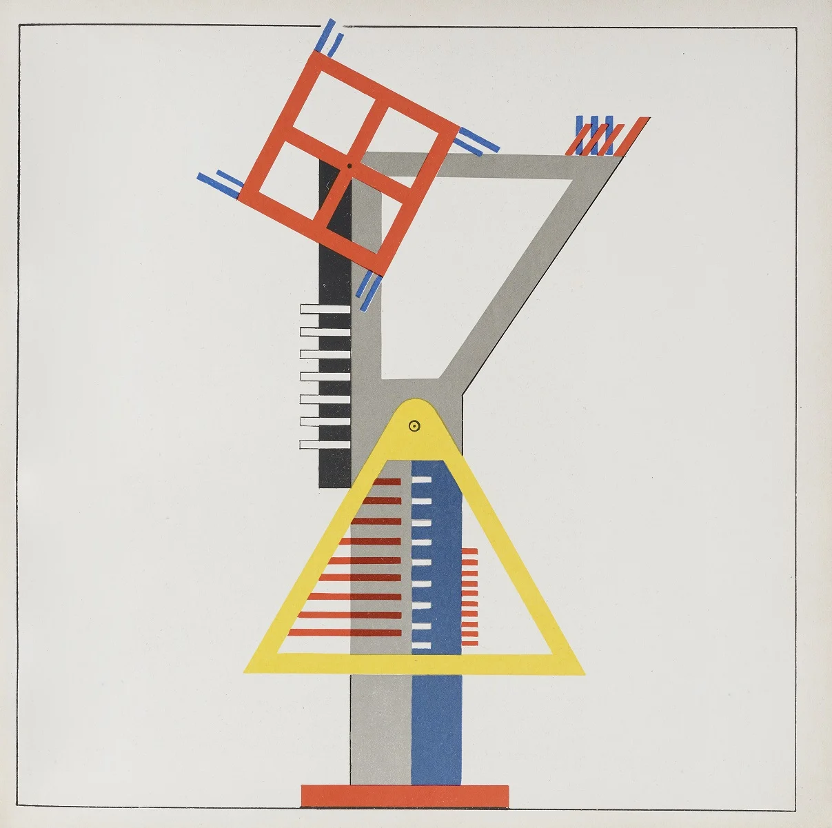 Kurt Schmidt, Construction for fireworks, from the Stage Workshop, 1923, lithograph. Reproduction 2017 Photo credit: Institut für Auslandsbeziehungen