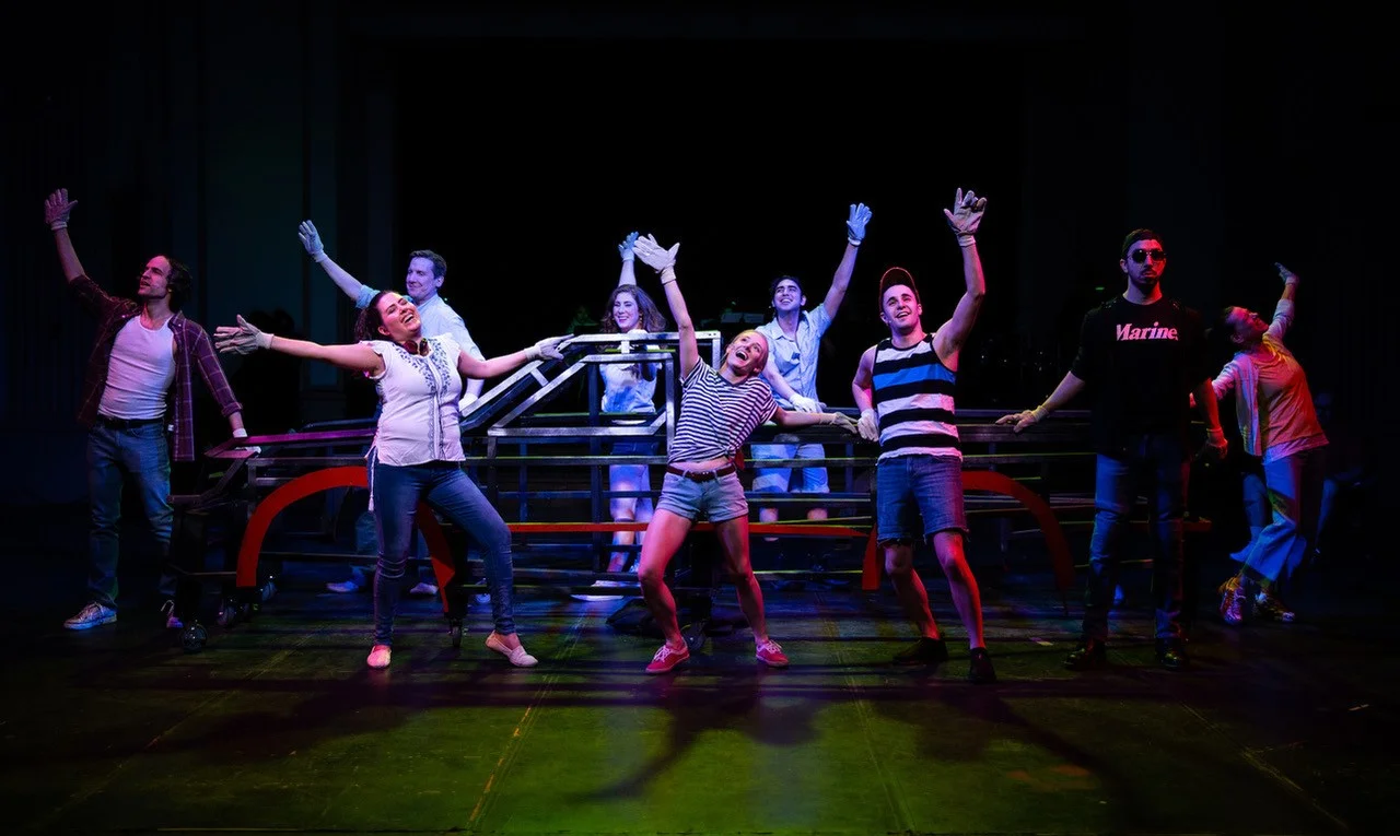 The cast of HANDS ON A HARDBODY from Refuge Theatre Project. Photo credit: Nick Roth