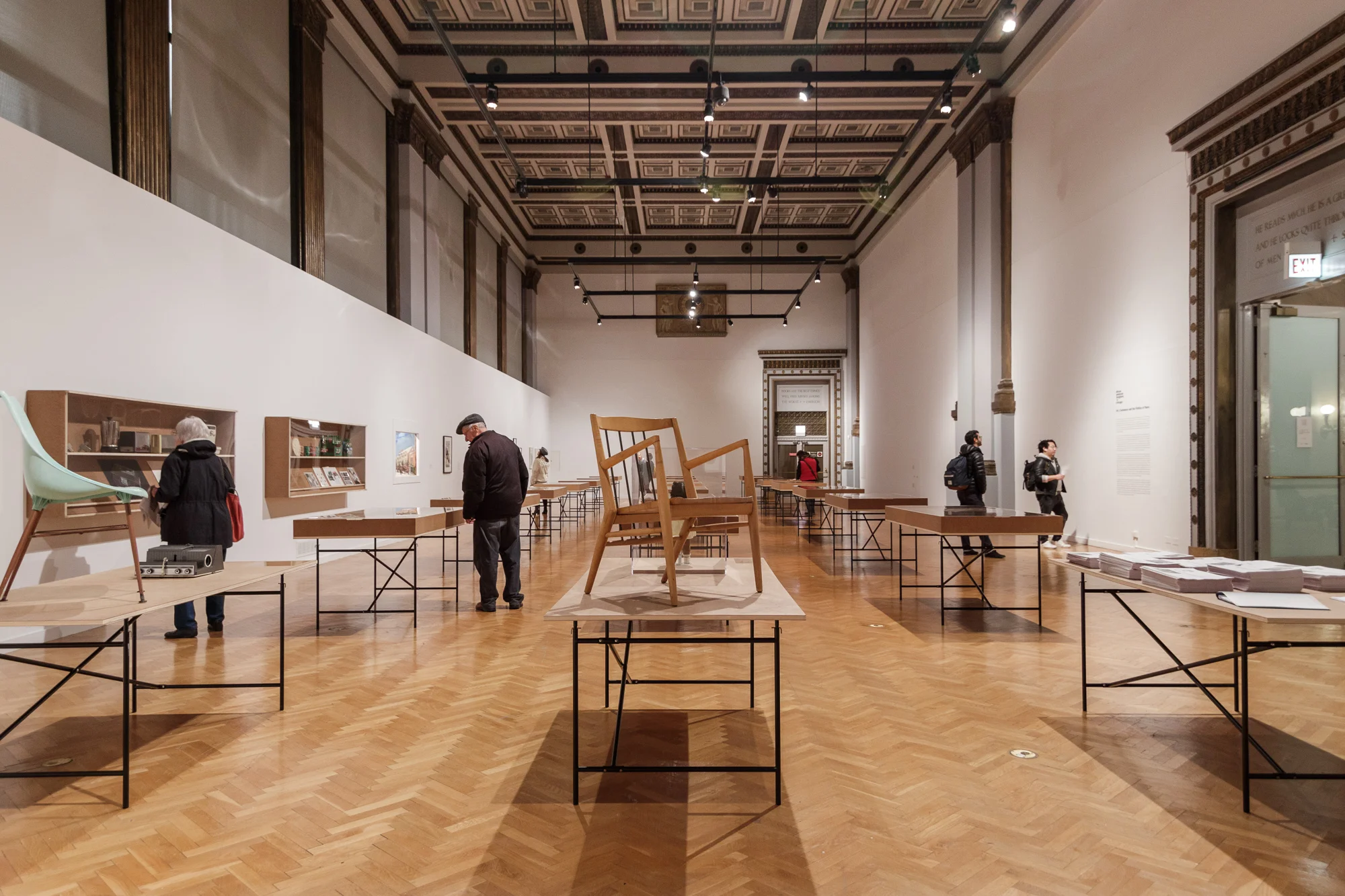 Installation view, African American Designers in Chicago: Art, Commerce, and the Politics of Race at the Chicago Cultural Center, 2018. Photo credit: Jon Shaft.