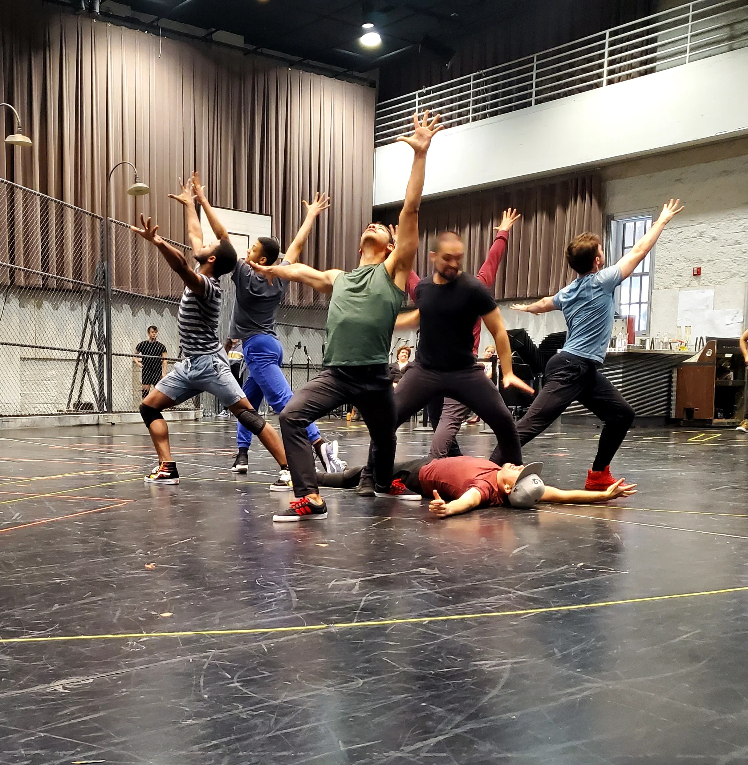 Cast members rehearsing Lyric Opera’s upcoming production of WEST SIDE STORY