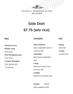 New Jersey — Mama Fina's New Jersey