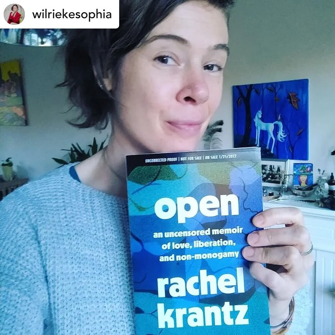Reposted @wilriekesophia&mdash;thank you! 
I was sent an uncorrected proof of the soon to be released book OPEN, An uncensored memoir of love, liberation, and non monogamy by Rachel Krantz [www.prh.com/open]

I'm a few chapters in and absolutely lure