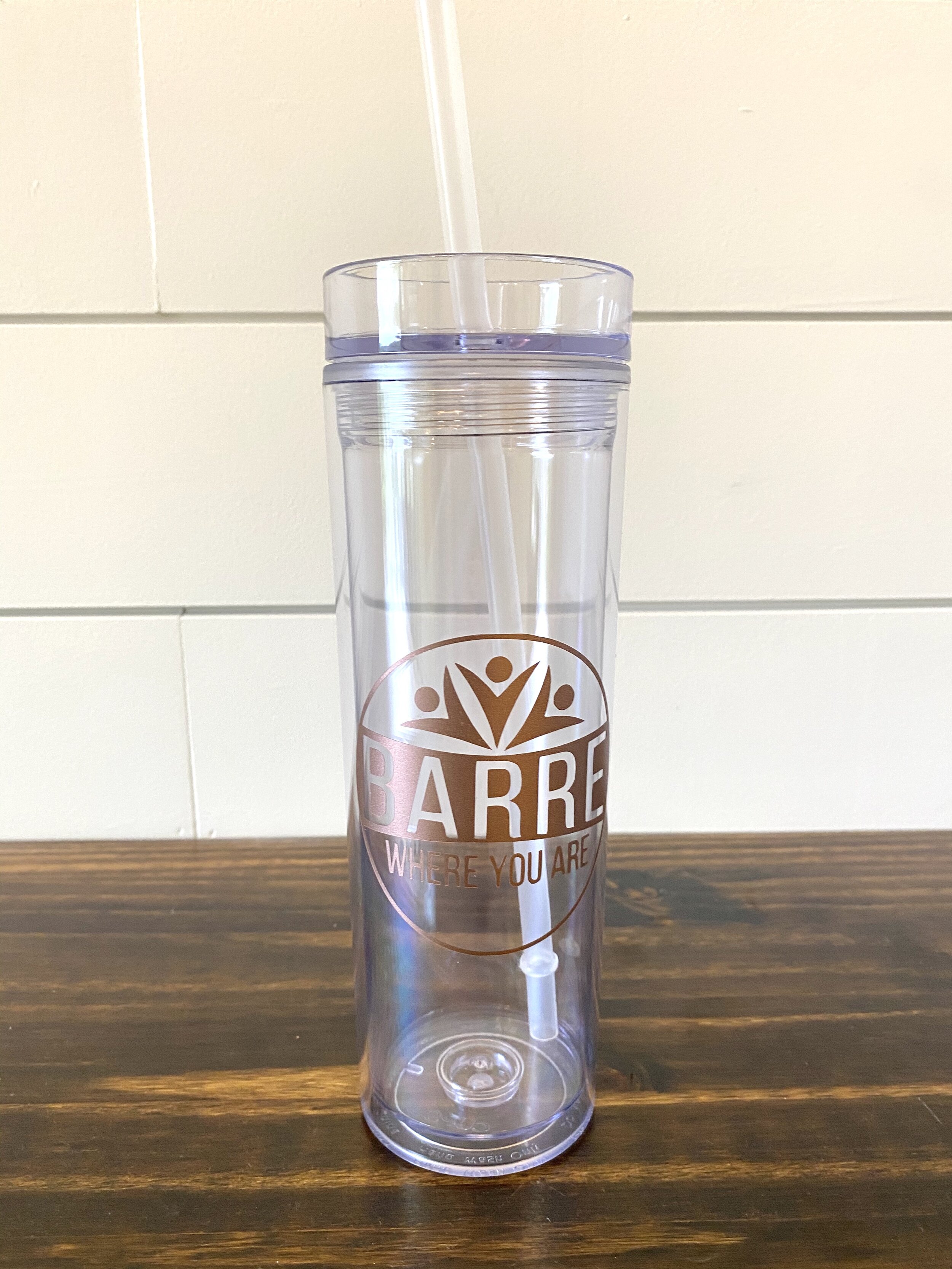 Water Bottle with Rose Gold Logo