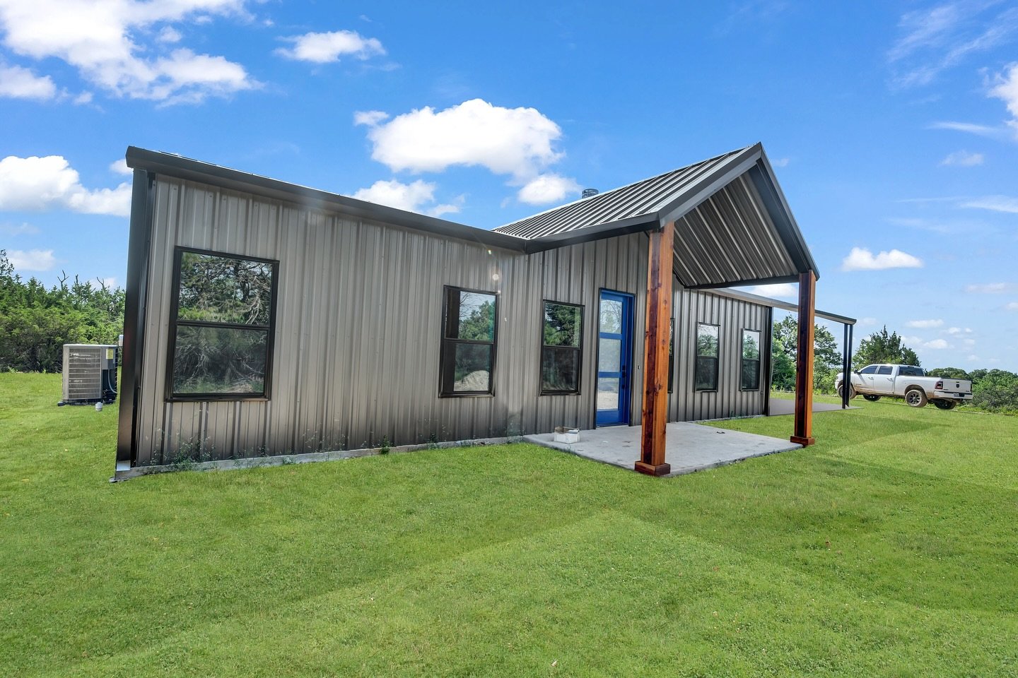 We&rsquo;re putting the final touches on this barndo project, and it&rsquo;s almost time for the big reveal! 

But until then, here&rsquo;s a sneak peek at the exterior &mdash; blending rustic charm with custom details that make this build one-of-a-k