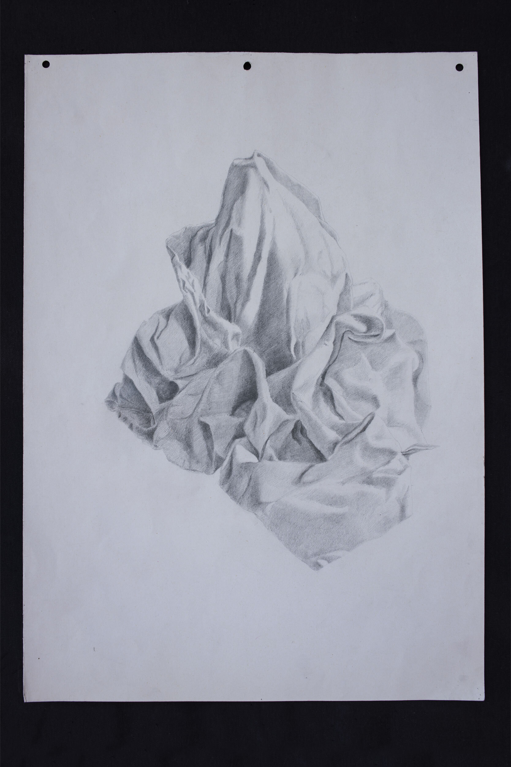 Crumpled Paper Drawing - pencil  Paper drawing, Art drawings, Drapery  drawing