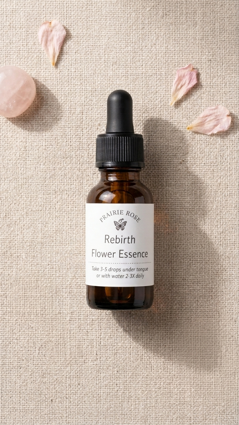 Rebirth – Flower & Crystal Essence | Emotional Healing • Heart Opening • New Beginnings