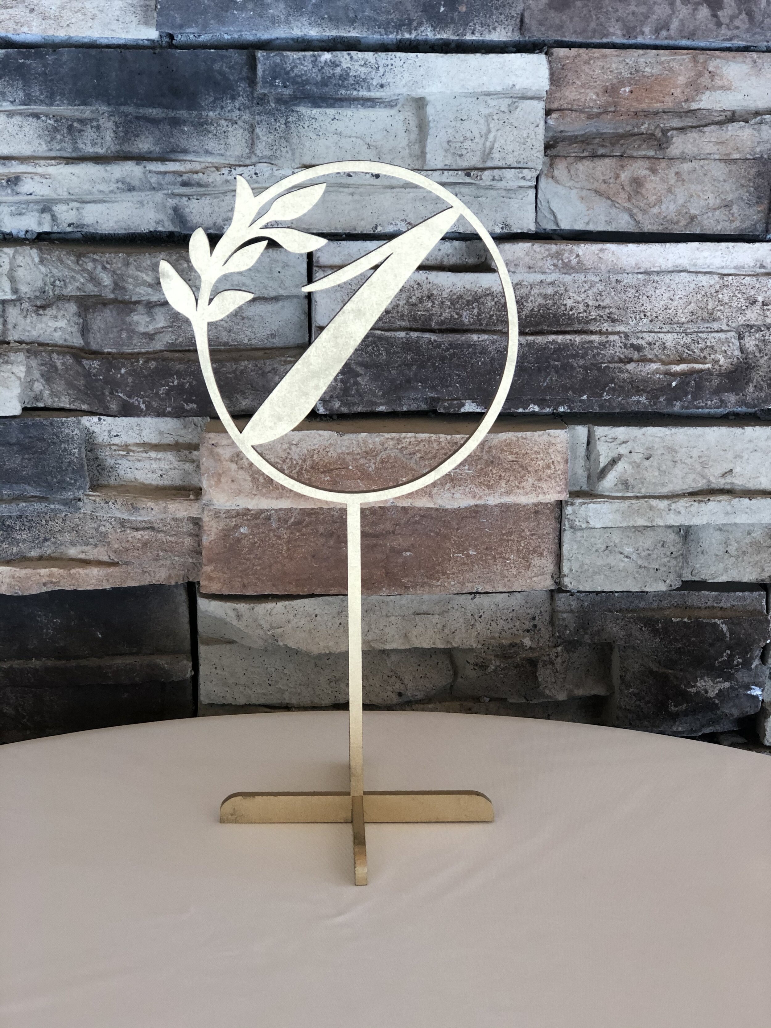 Tall Gold Table Numbers- 1-25