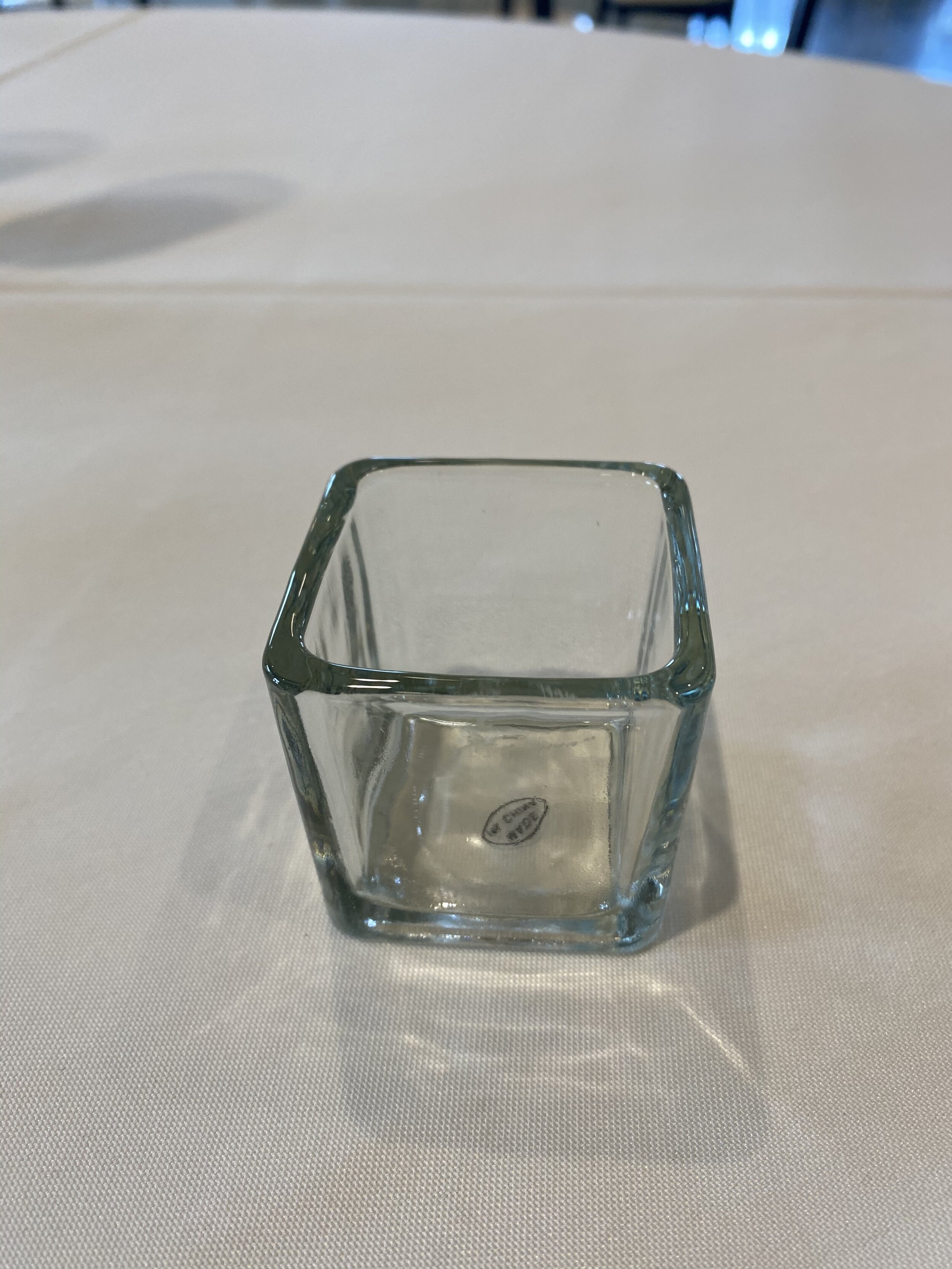 Square Glass Tee Light- 48 Available 