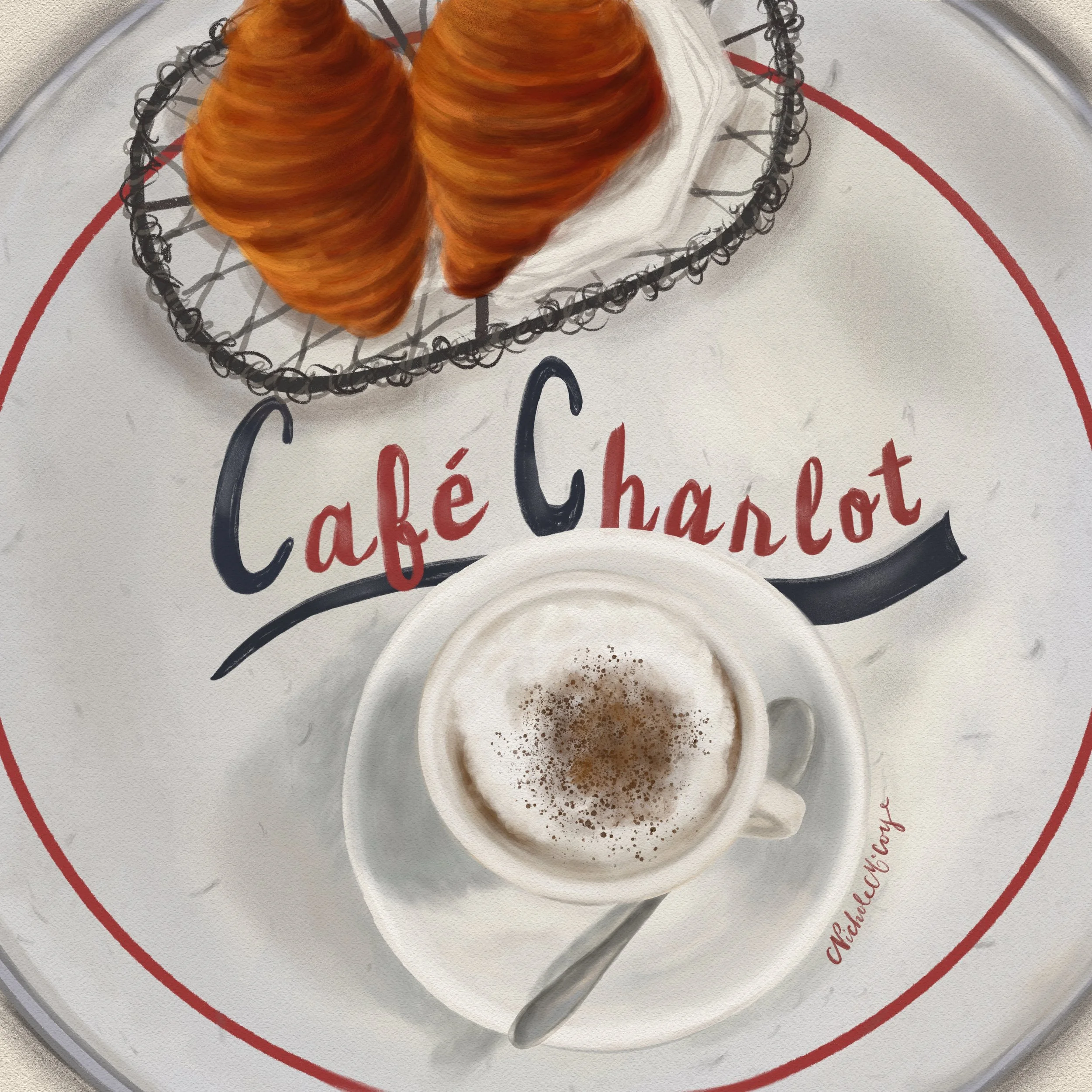 Nichole McCoy Art Print Cafe Charlot