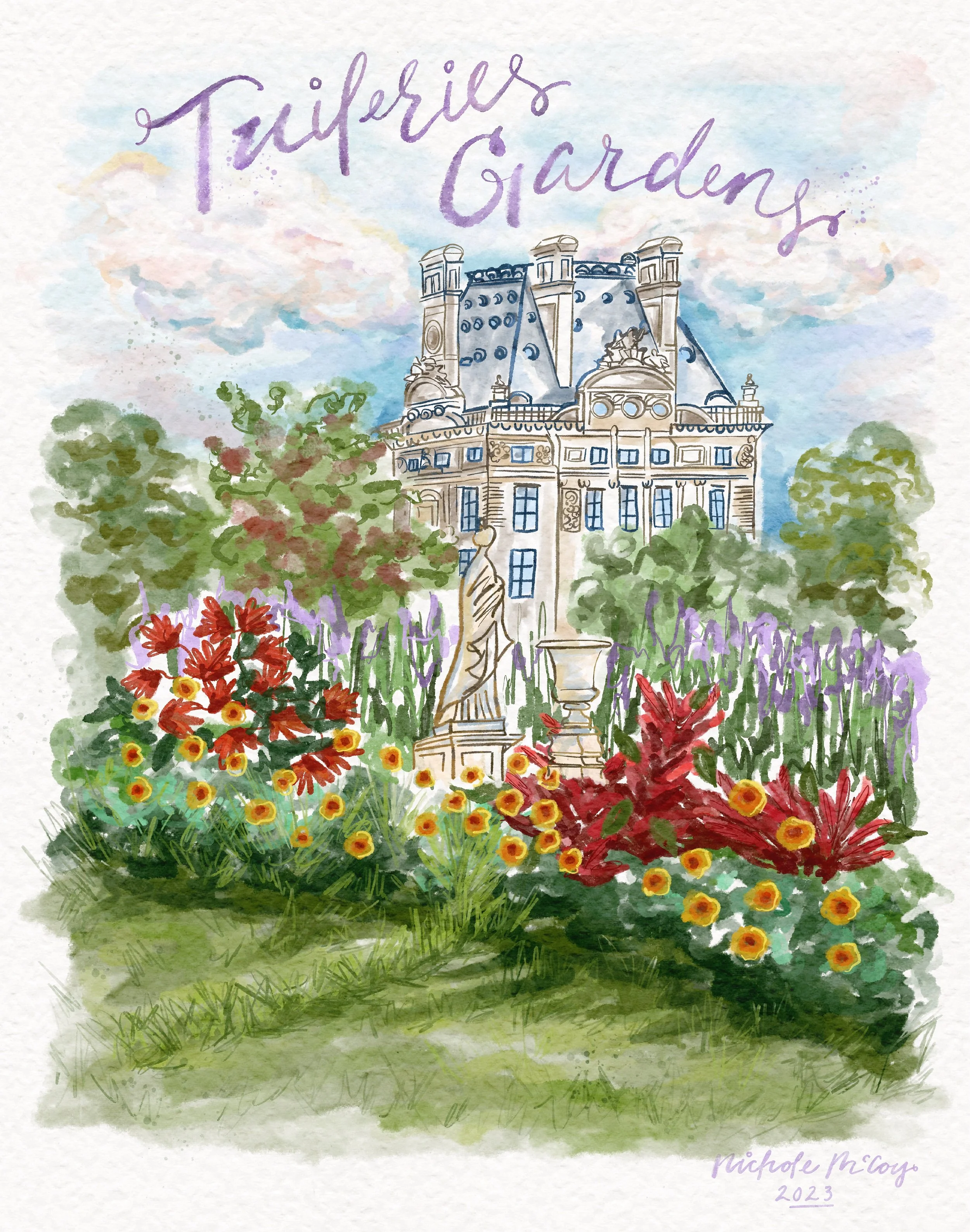 Nichole McCoy Art Print Tuileries Gardens